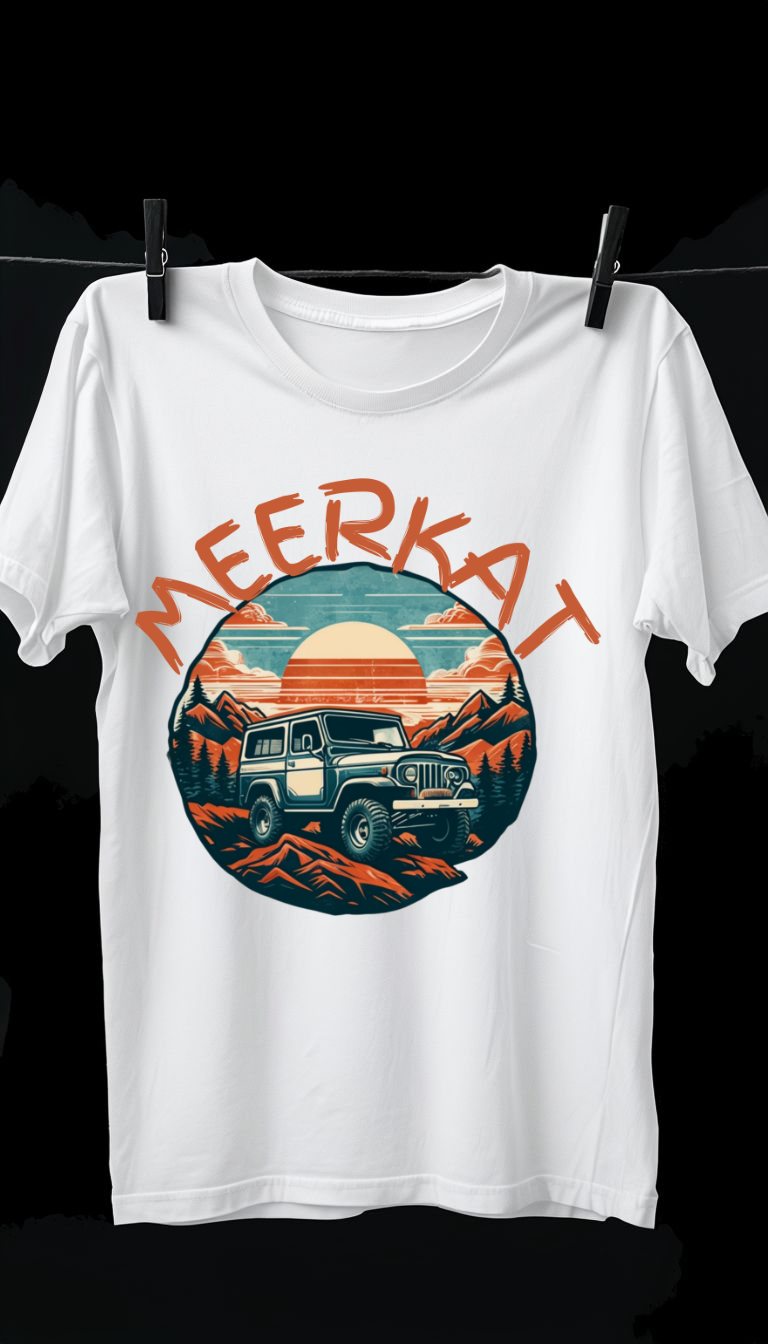 MEERKAT T-SHIRT JEEP SUNSET