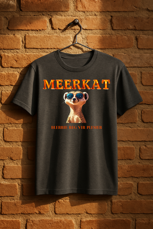 MEERKAT T-SHIRT BLERRIE REG VIR PLESIER