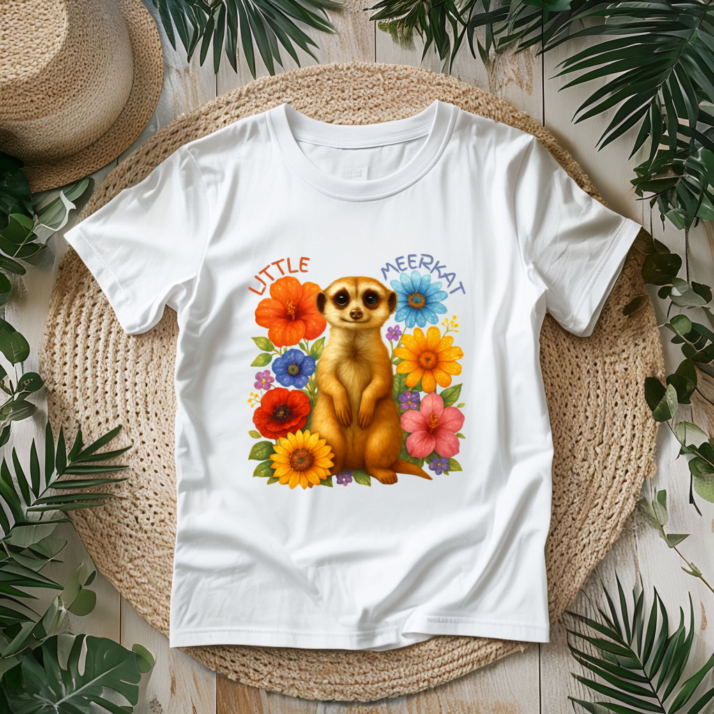 MEERKAT T-SHIRT LITTLE MEERKAT FLOWERS